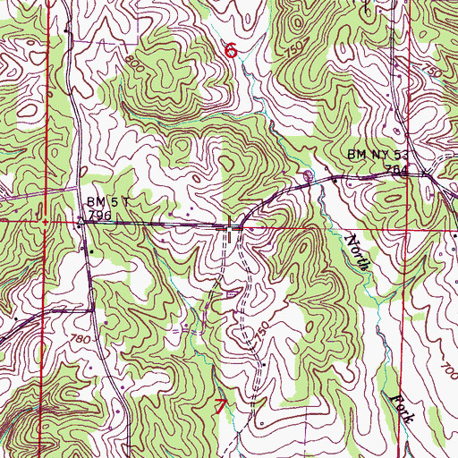 Topographic Map of Cloverdale Volunteer Fire Department Station 2, AL