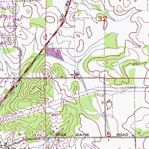 Topographic Map of Harvest Volunteer Fire Department Station 3, AL