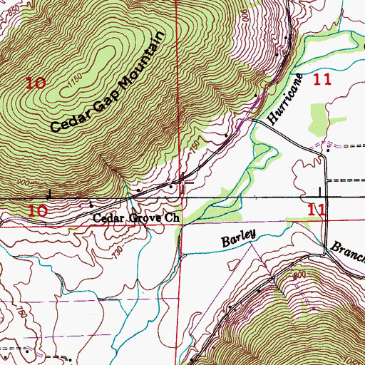 Topographic Map of New Market Volunteer Fire Department Station 3, AL