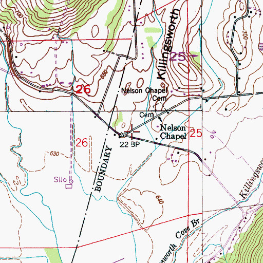 Topographic Map of Killingsworth Cove Volunteer Fire Department Station 2, AL