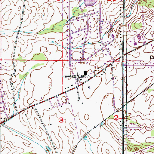 Topographic Map of Moores Mill Volunteer Fire Rescue Station 2, AL