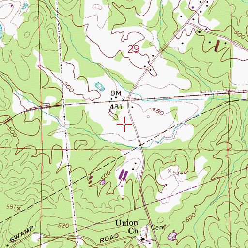 Topographic Map of Chelsea Fire and Rescue Station 3, AL