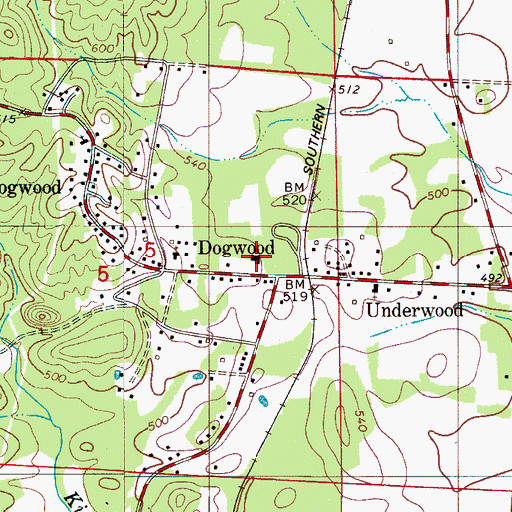 Topographic Map of West Shelby Fire and Rescue District Station 1, AL
