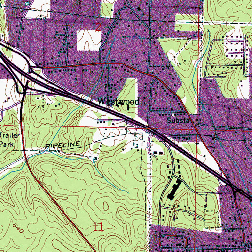 Topographic Map of Forestdale Fire District Station 1, AL