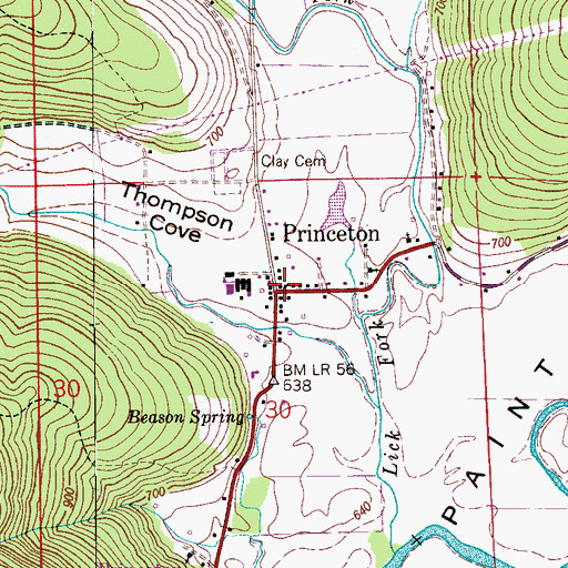 Topographic Map of Valley Volunteer Fire Department Station 1, AL