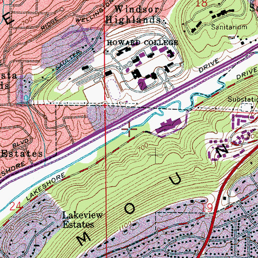Topographic Map of Homewood Fire and Rescue Station 4, AL