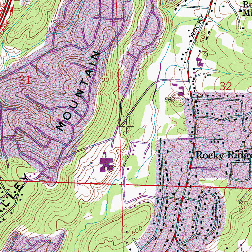 Topographic Map of Vestavia Hills Fire Department Station 3, AL