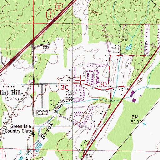 Topographic Map of Bessemer Fire Department Station 4, AL