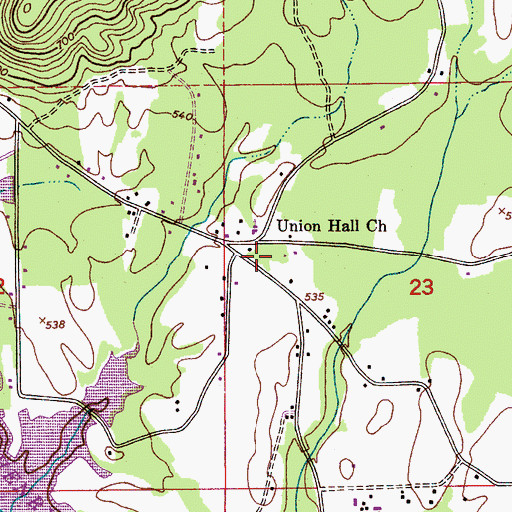 Topographic Map of Rainbow City Fire Department Station 2, AL