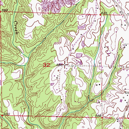 Topographic Map of Mount Zion Fire and Rescue, AL