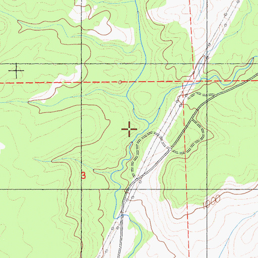 Topographic Map of Tracy Creek, CA