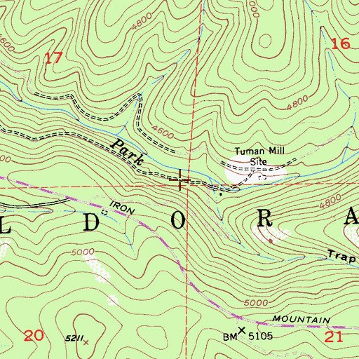 Topographic Map of Trap Canyon, CA