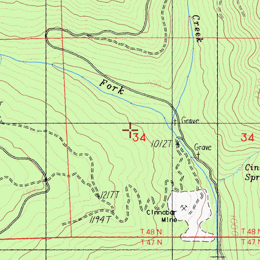 Topographic Map of Trapper Creek, CA