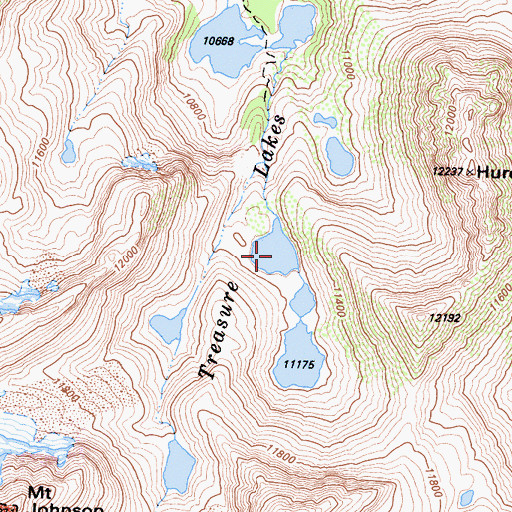 Topographic Map of Treasure Lakes, CA