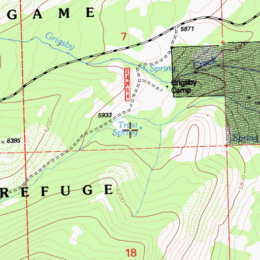 Topographic Map of Trosi Spring, CA