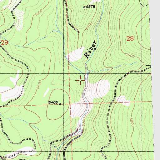 Topographic Map of Trout Creek, CA