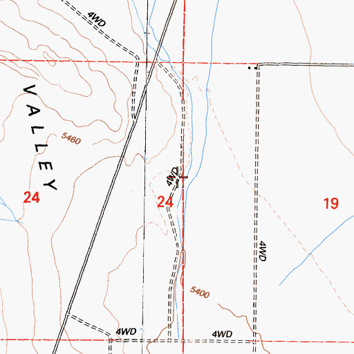 Topographic Map of Truman Canyon, CA