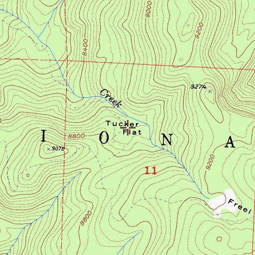 Topographic Map of Tucker Flat, CA