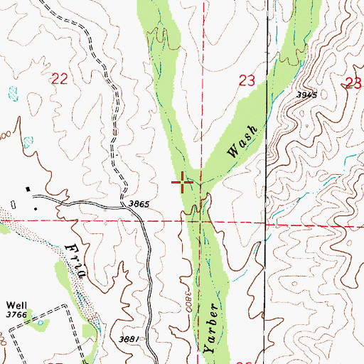 Topographic Map of Brushy Wash, AZ