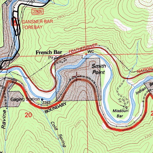 Topographic Map of Tunnel Twenty Three, CA