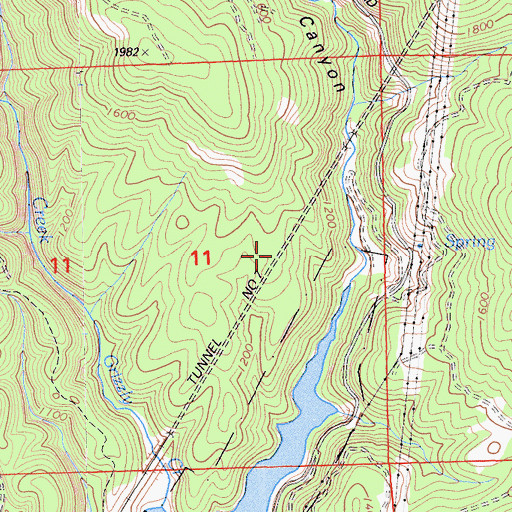 Topographic Map of Tunnel Number Seven, CA