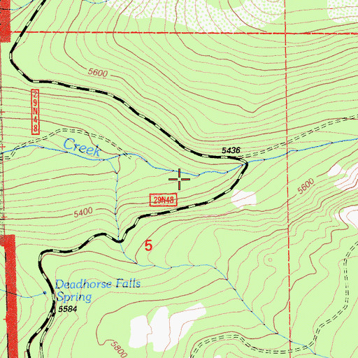 Topographic Map of Turner Mountain Trail, CA