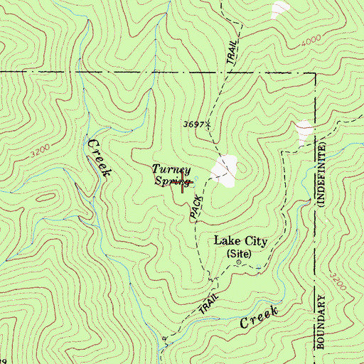 Topographic Map of Turney Spring, CA