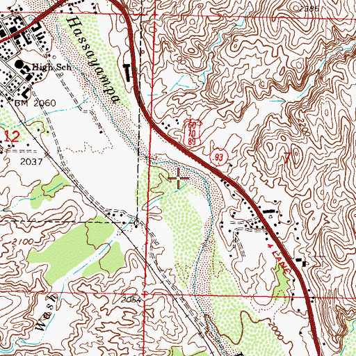 Topographic Map of Cemetery Wash, AZ