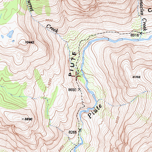 Topographic Map of Turret Creek, CA