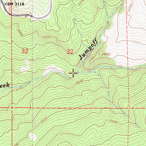 Topographic Map of Twin Rocks Creek, CA