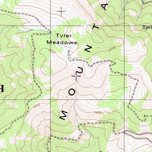 Topographic Map of Tyler Meadows, CA