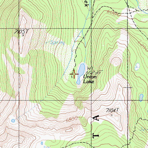 Topographic Map of Union Lake, CA