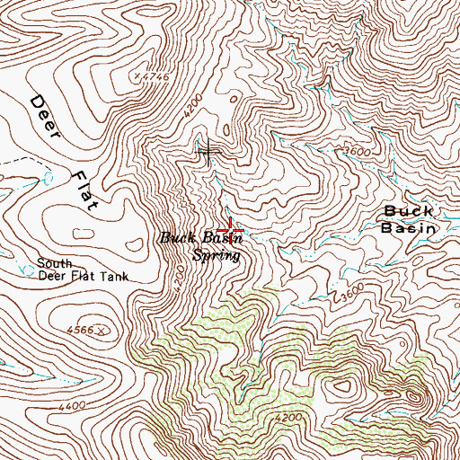 Topographic Map of Buck Basin Spring, AZ