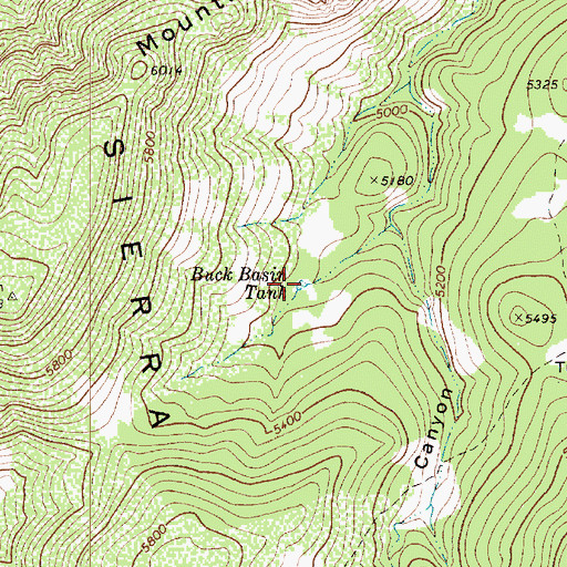 Topographic Map of Buck Basin Tank, AZ