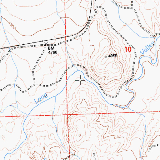 Topographic Map of Upper Long Valley, CA