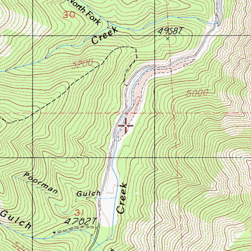 Topographic Map of Upper Nash Mine, CA