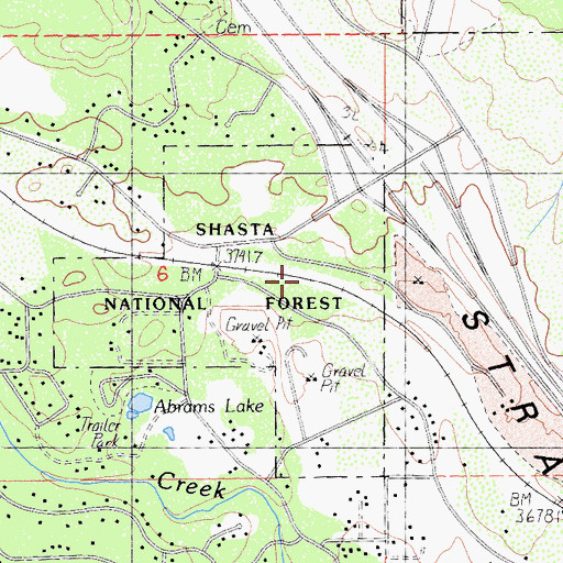 Topographic Map of Upton, CA