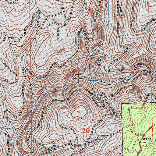 Topographic Map of Valley Creek, CA