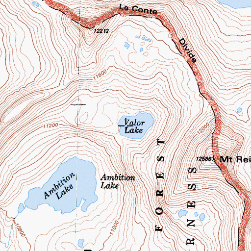 Topographic Map of Valor Lake, CA