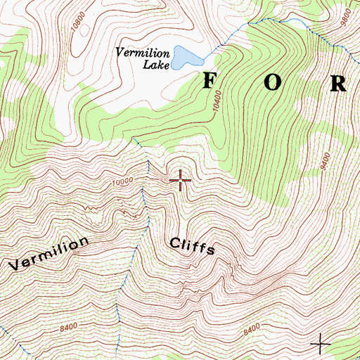 Topographic Map of Vermilion Cliffs, CA