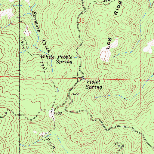 Topographic Map of Violet Spring, CA