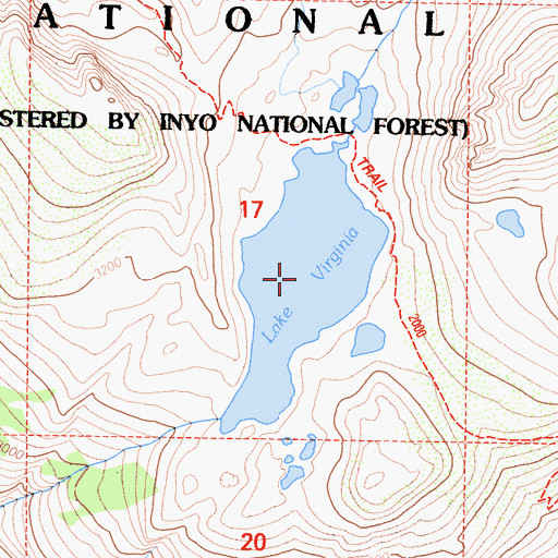 Topographic Map of Lake Virginia, CA
