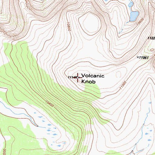 Topographic Map of Volcanic Knob, CA
