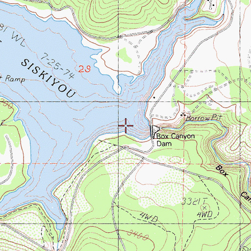 Topographic Map of Wagon Creek, CA