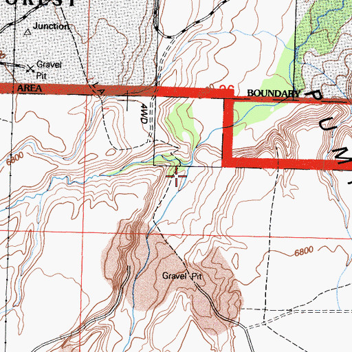 Topographic Map of Walker Creek, CA
