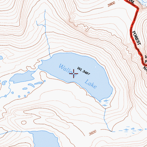 Topographic Map of Wallace Lake, CA