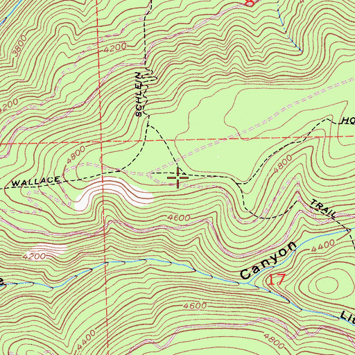 Topographic Map of Wallace Trail, CA