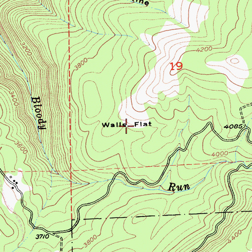 Topographic Map of Walls Flat, CA