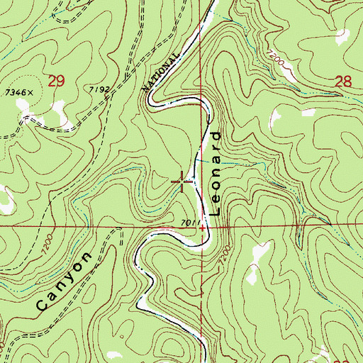 Topographic Map of Buck Springs Canyon, AZ