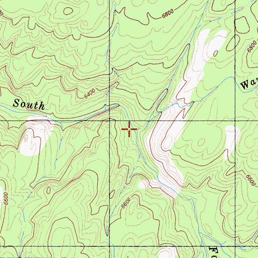 Topographic Map of Warm Creek, CA